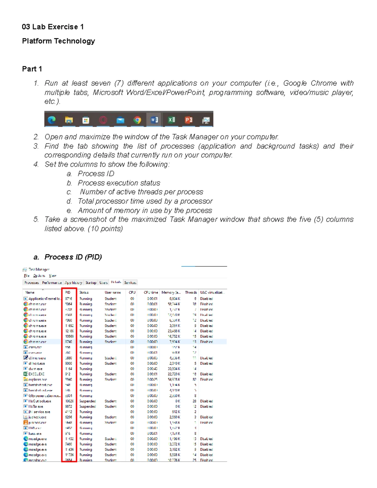 03 Lab Exercise 1: Understanding Threads in Linux and Android OS - Studocu