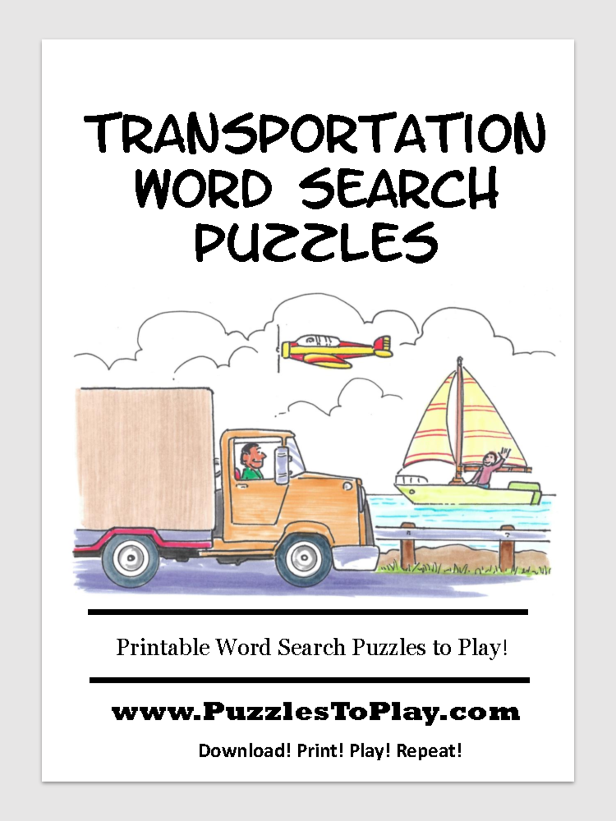 Transportation word search free download puzzle book file ...