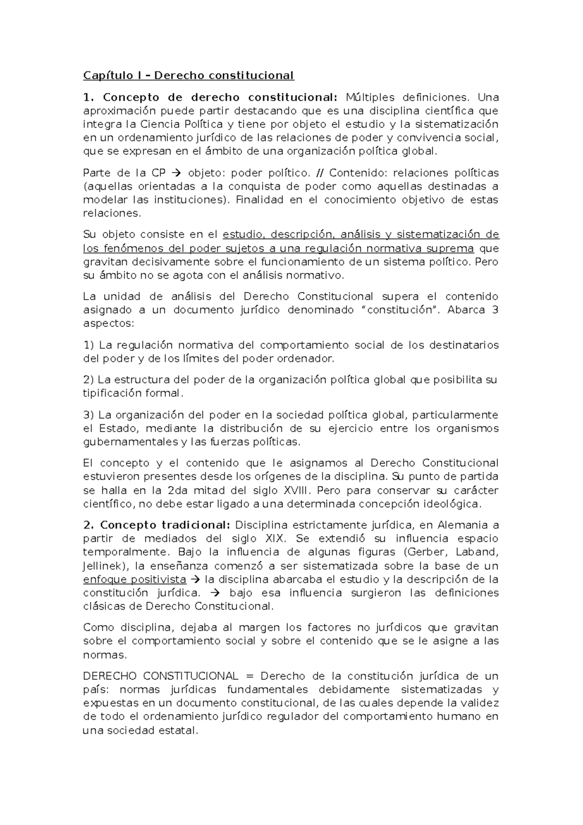 Resumen del Capítulo I: Derecho Constitucional y su Evolución - Studocu