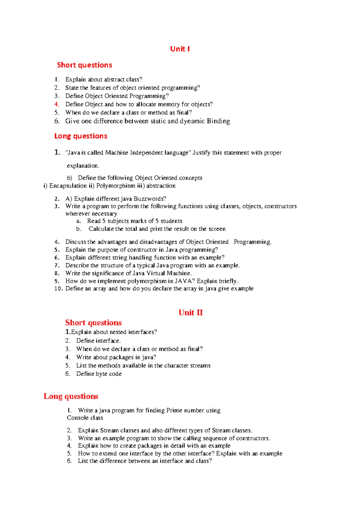 UNIT 3 OOPM - Inheritance in Object Oriented Programming - Studocu