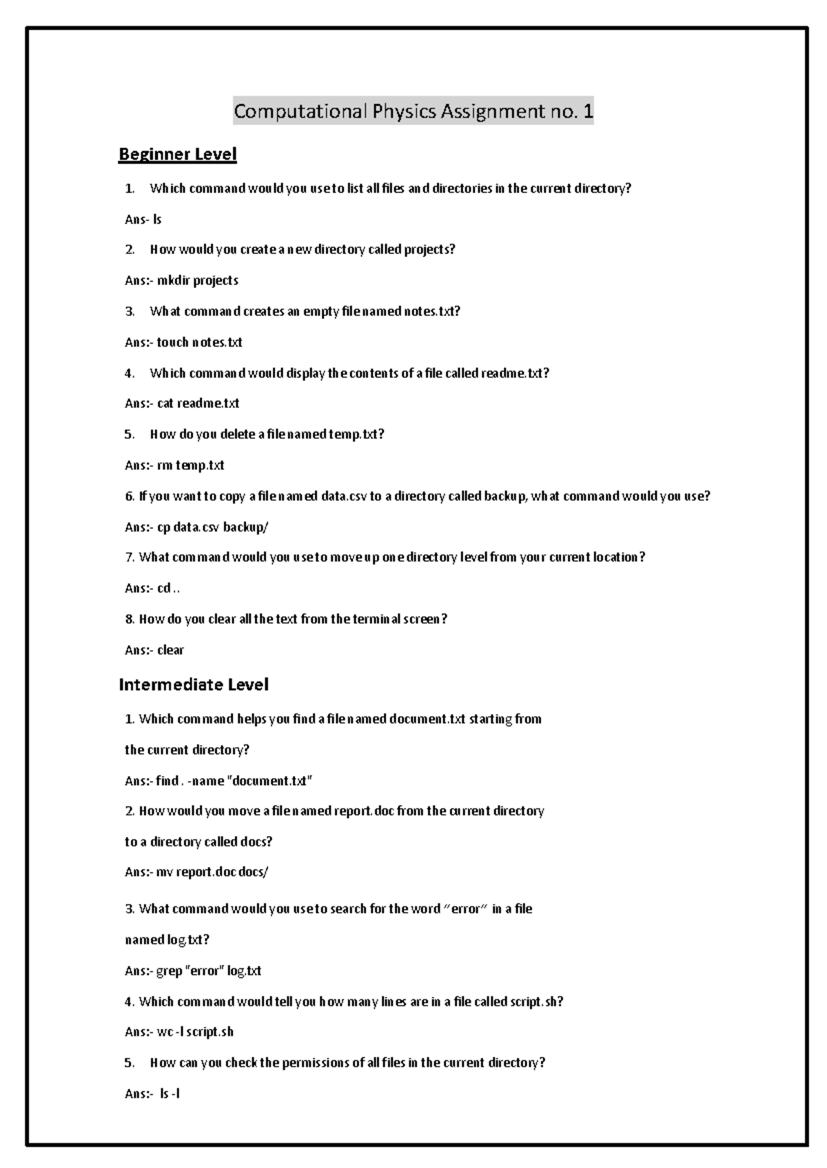 CP Assignment Aditya Rohila - Computational Physics Assignment no. 1 ...