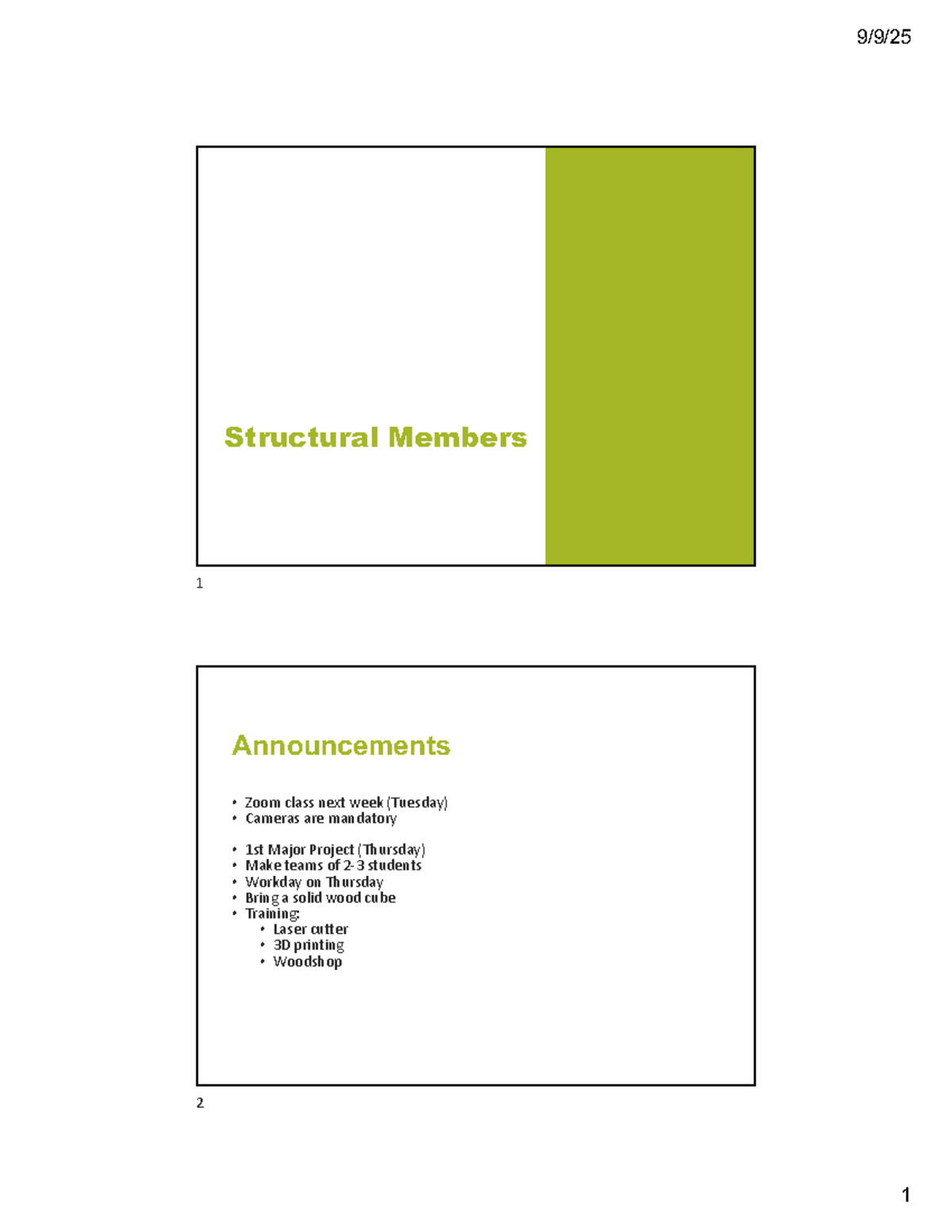 ARCH 464 Fall 2025 Lecture 02: Structural Members & Stresses - Studocu
