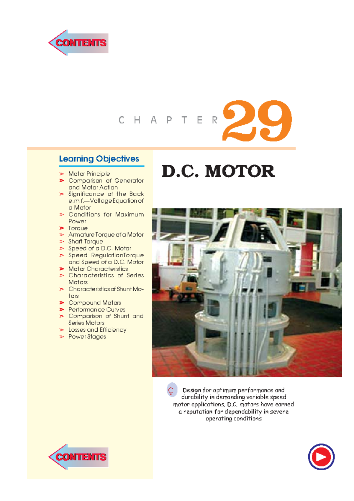 Ch 29 D.C. Motor Concepts & Characteristics - Electrical Machines - Studocu