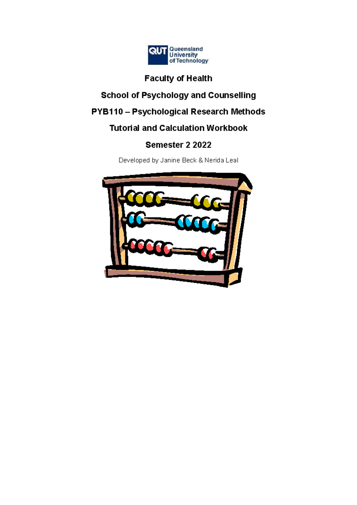 PYB110 Tutorial Workbook on Psychological Research Methods 2022 - Studocu