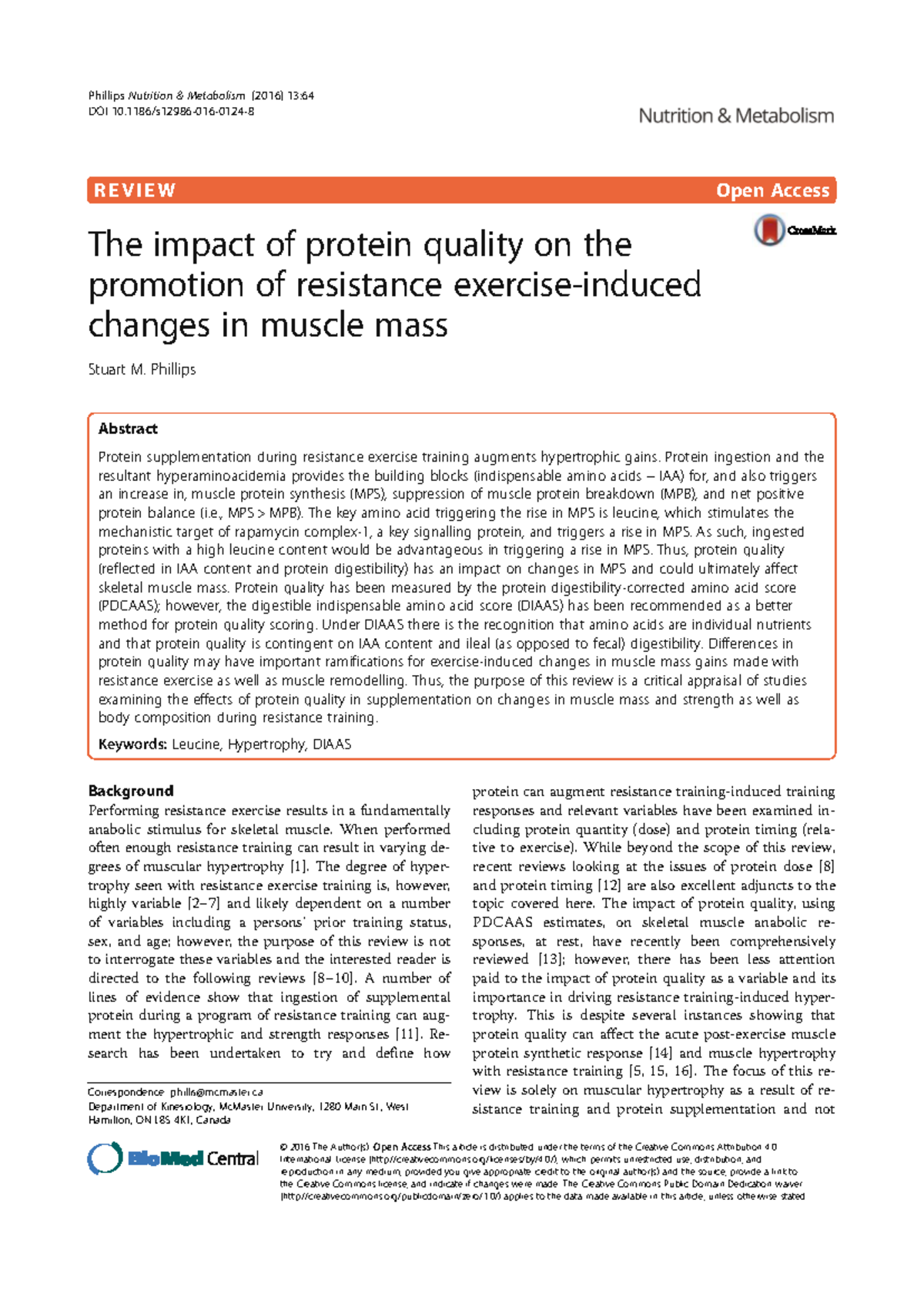 The Impact of Protein Quality on Muscle Mass Changes During Resistance ...