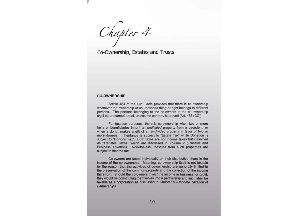 Income Tax Concepts - Chapter 4 Estates and Trusts Summary and Analysis ...
