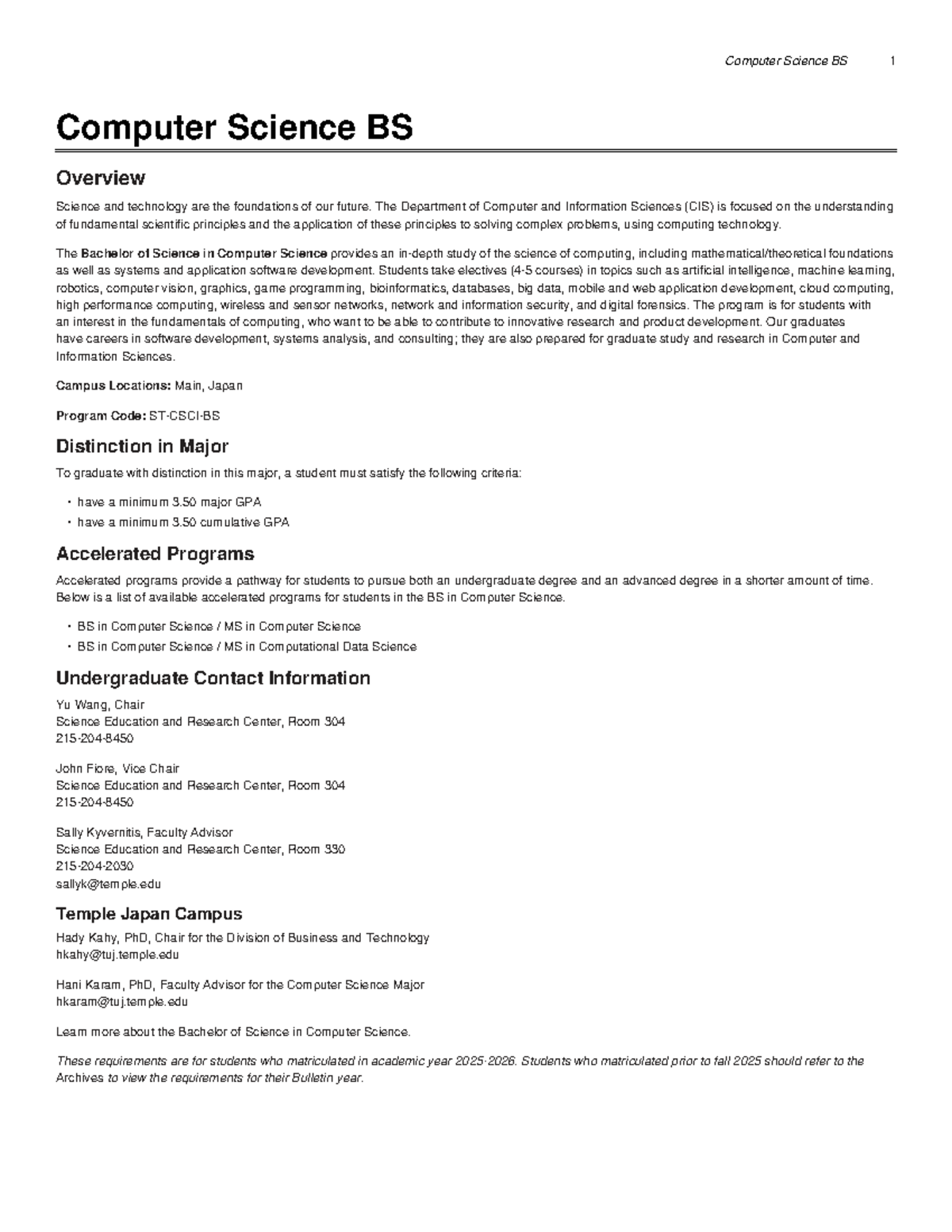 Computer Science BS Overview: Program Details and Requirements - Studocu