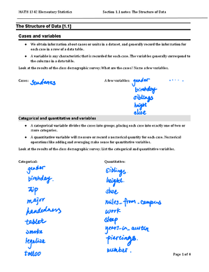 MATH 1342 Final Exam Notes: Experiments and Observational Studies ...