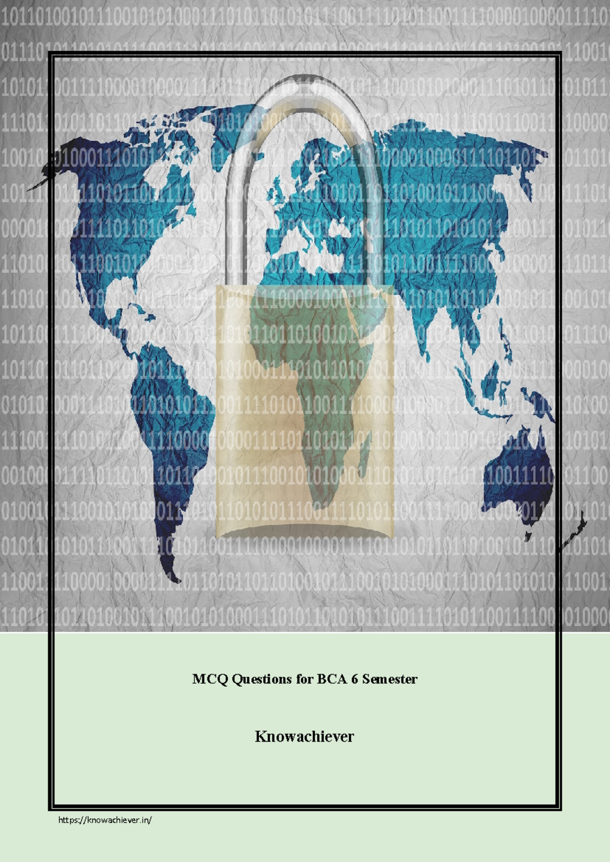 MCQ Questions for BCA 6 Sem: Computer Network Security and More - Studocu