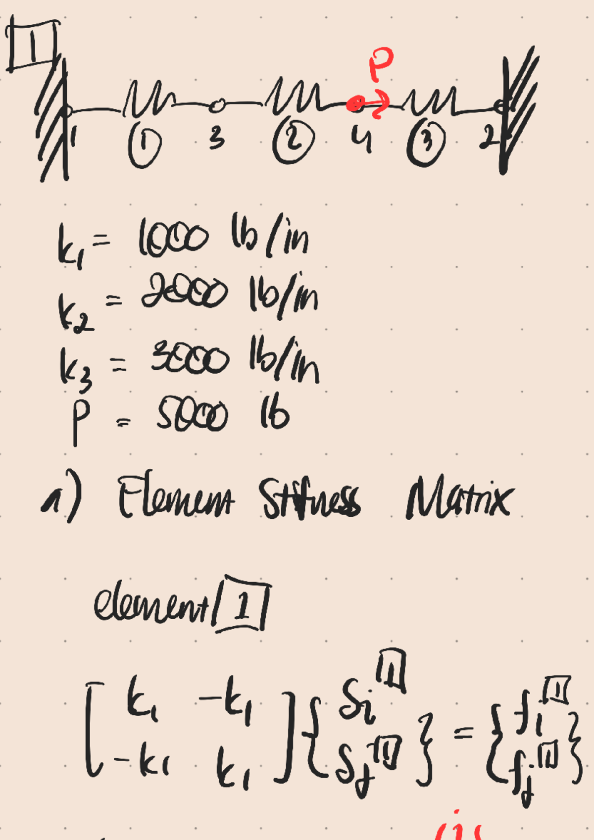 FEM Solution Example: Detailed Stiffness Matrix Calculation - Studocu