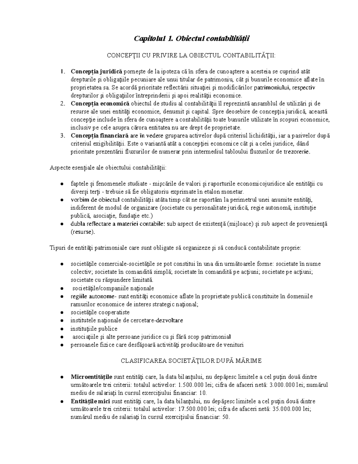 Rezumat-contab: Obiectul și Fundamentele Contabilității - Bazele ...