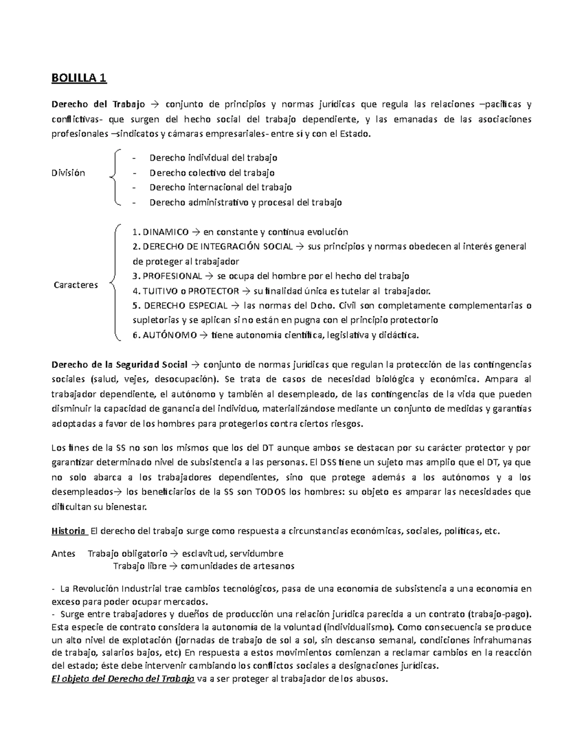 Resumen Mejorado del Derecho del Trabajo y Seguridad Social - 1er ...
