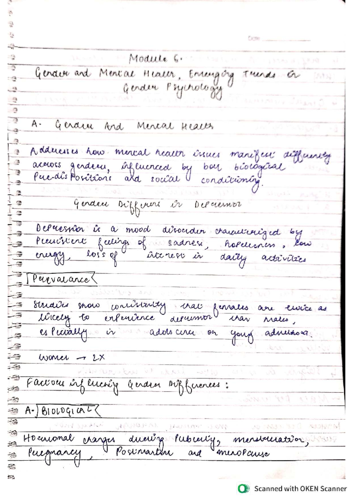Gender Psychology Module 6: Gender and Mental Health Trends - Studocu