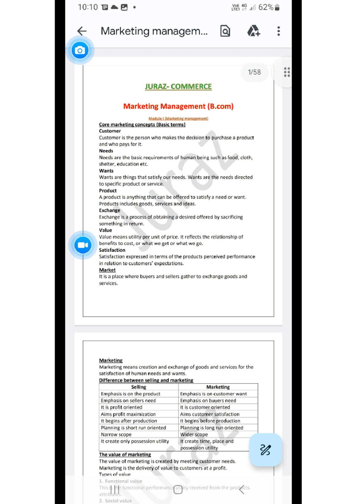 Marketing Management Short Notes (COMMERCE) - 4th Sem Overview - Studocu