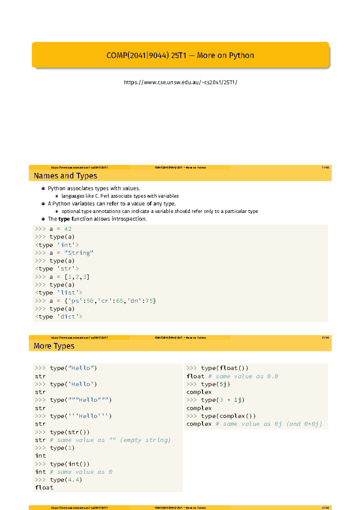 25T1 Python Advanced Concepts and Notes - Studocu