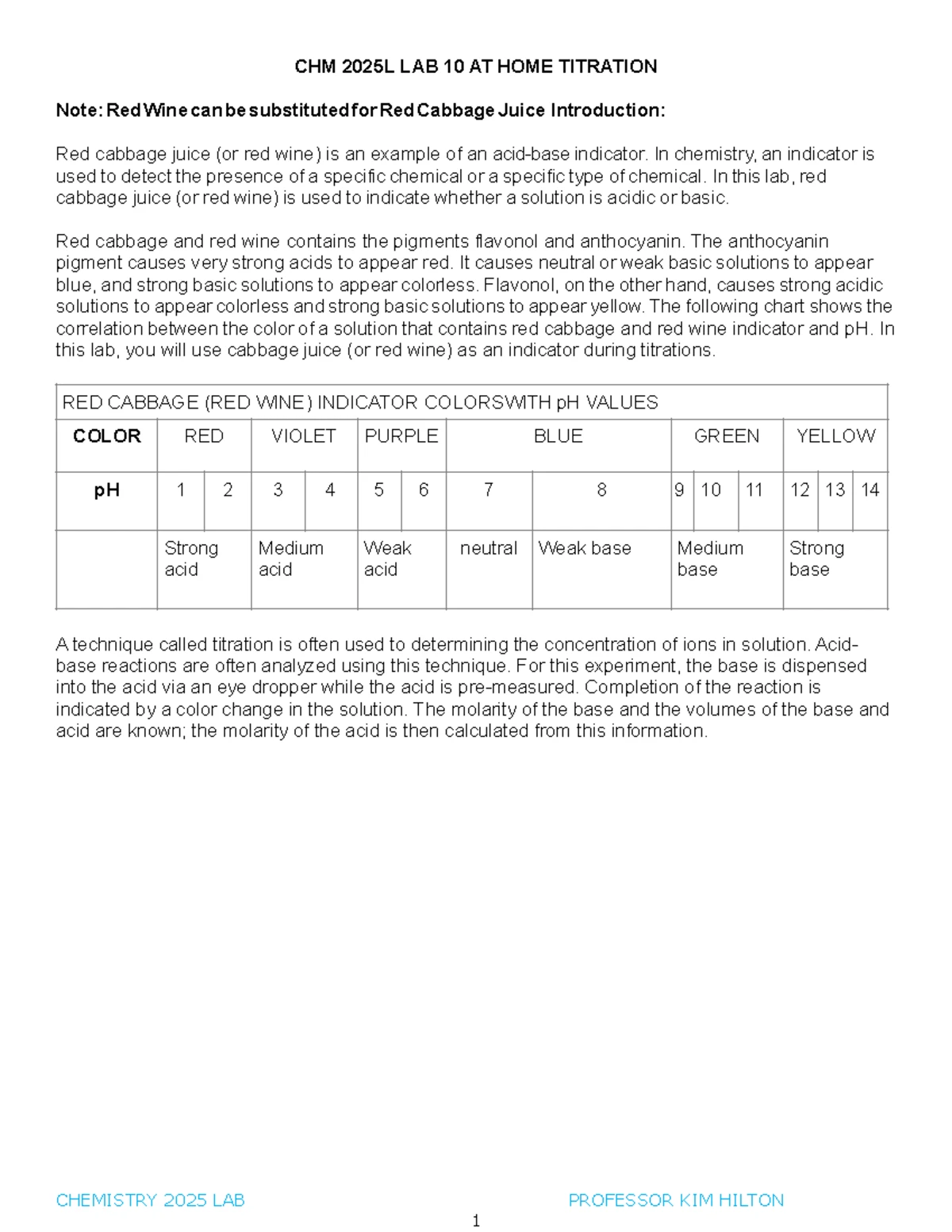 Lab 2 - ASSIGNMENT - CHM 2025L AT HOME LAB 2: MEASUREMENT AND DENSITY ...