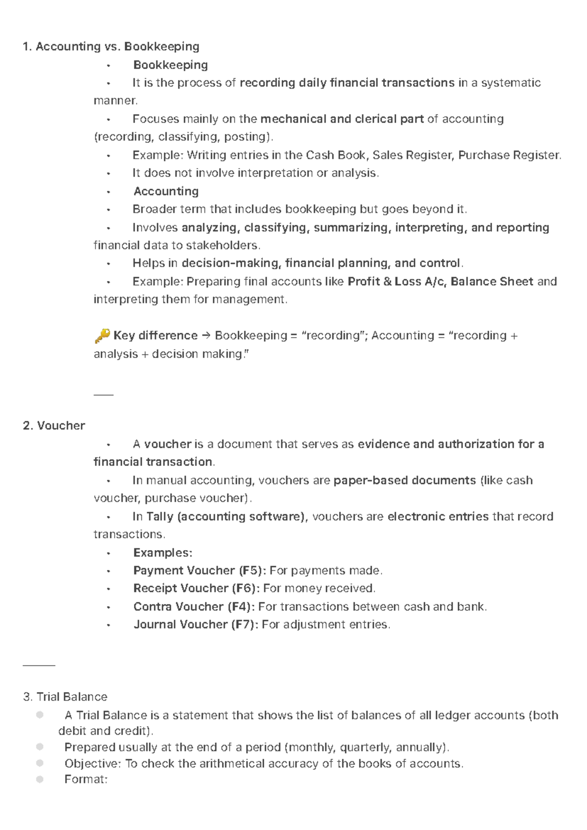 1. Accounting vs. Bookkeeping: Key Differences and Concepts - Studocu
