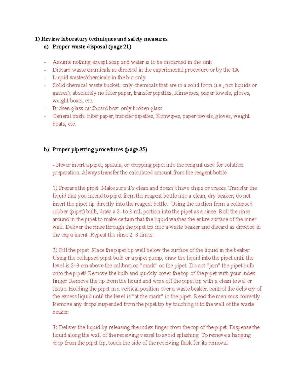 102 Lab Exam 1 - Comprehensive Study Guide for Chem Lab Final Exam ...