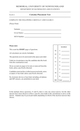 Math 1Mpt - Memorial University - Math Placement Test - Studocu