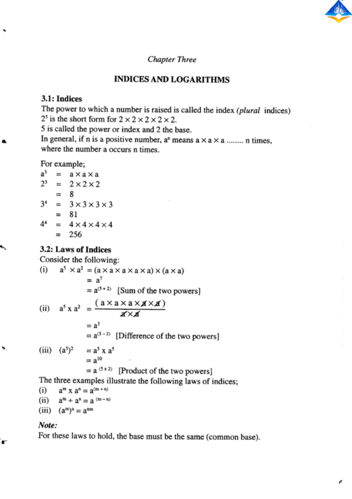 3 - Advanced Indices and Logarithms in Basic Mathematics - Studocu