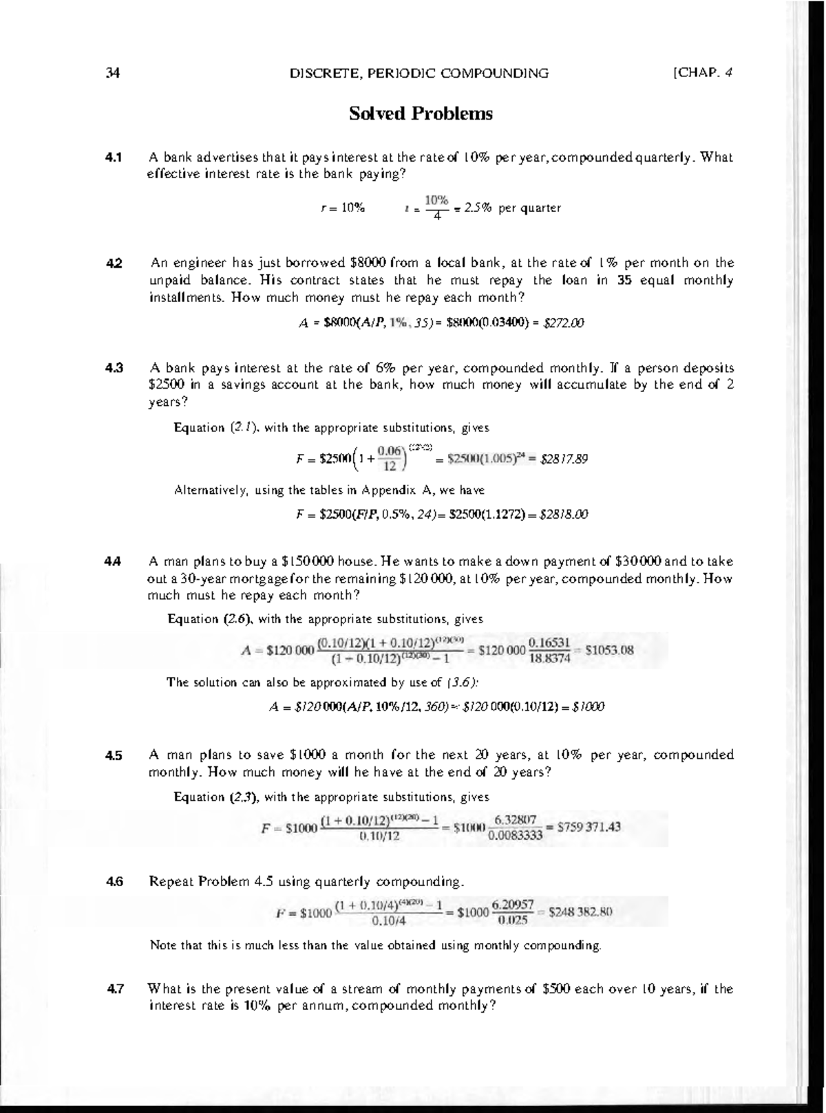 34 DISCRETE, PERIODIC COMPOUNDING: Solved Problems and Solutions - Studocu