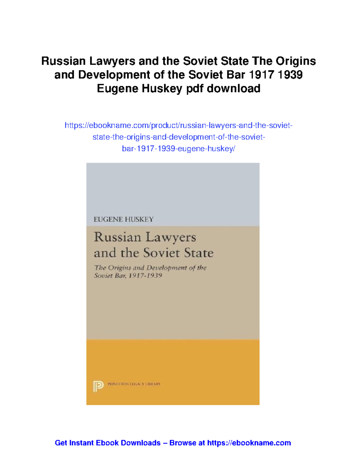 RUS 11745: The Evolution of the Soviet Bar (1917-1939) and Its Impact ...
