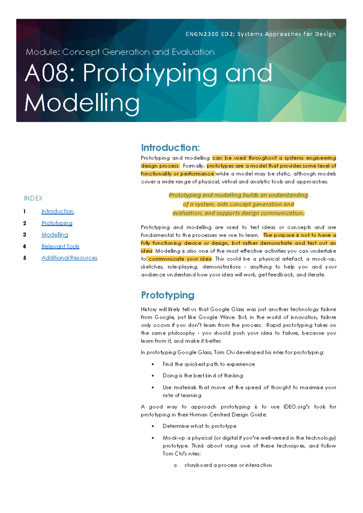 A08 Prototyping and Modelling - Introduction: Prototyping and modelling ...