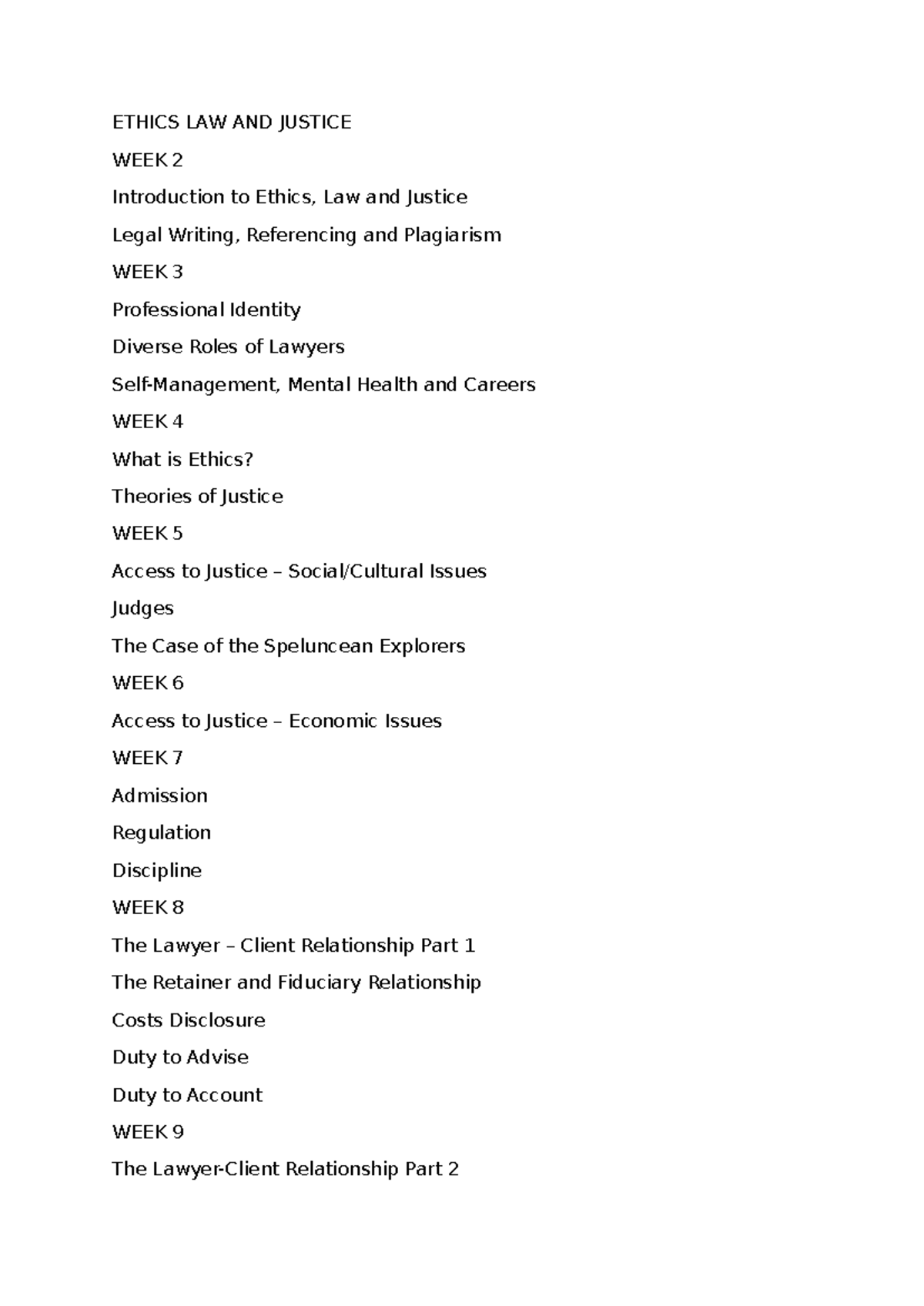 ETHICS LAW AND JUSTICE ETHICS Final Exam - What to Expect - Studocu