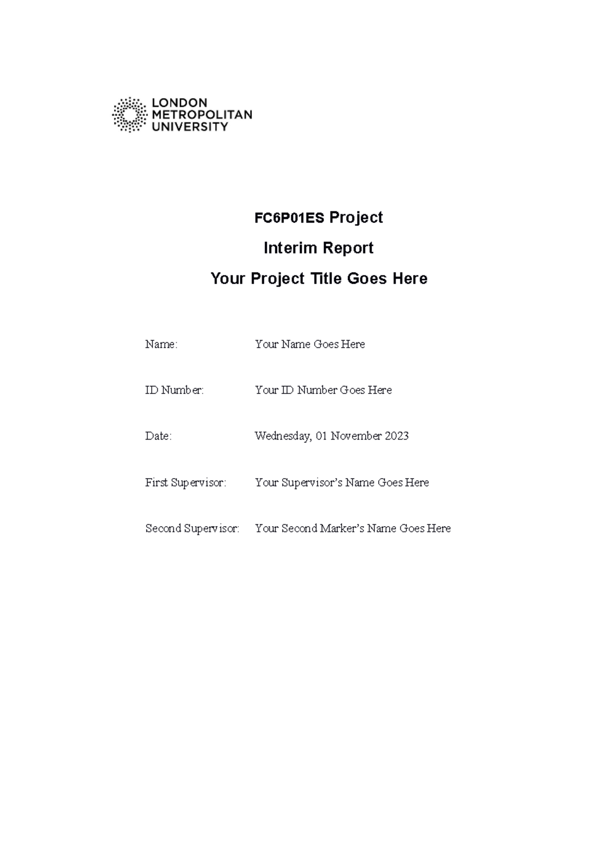 976-1639460717478-Interim Report Template -FC6P01ES - FC6P01ES Project ...