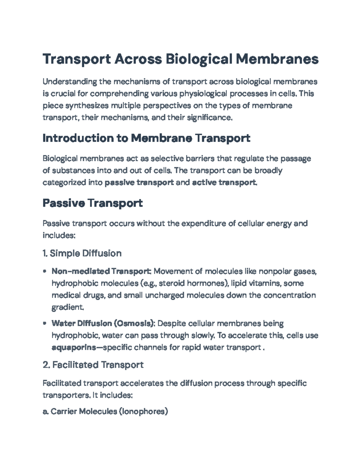 Membrane Transport Mechanisms: Understanding Cell Dynamics - Transport ...