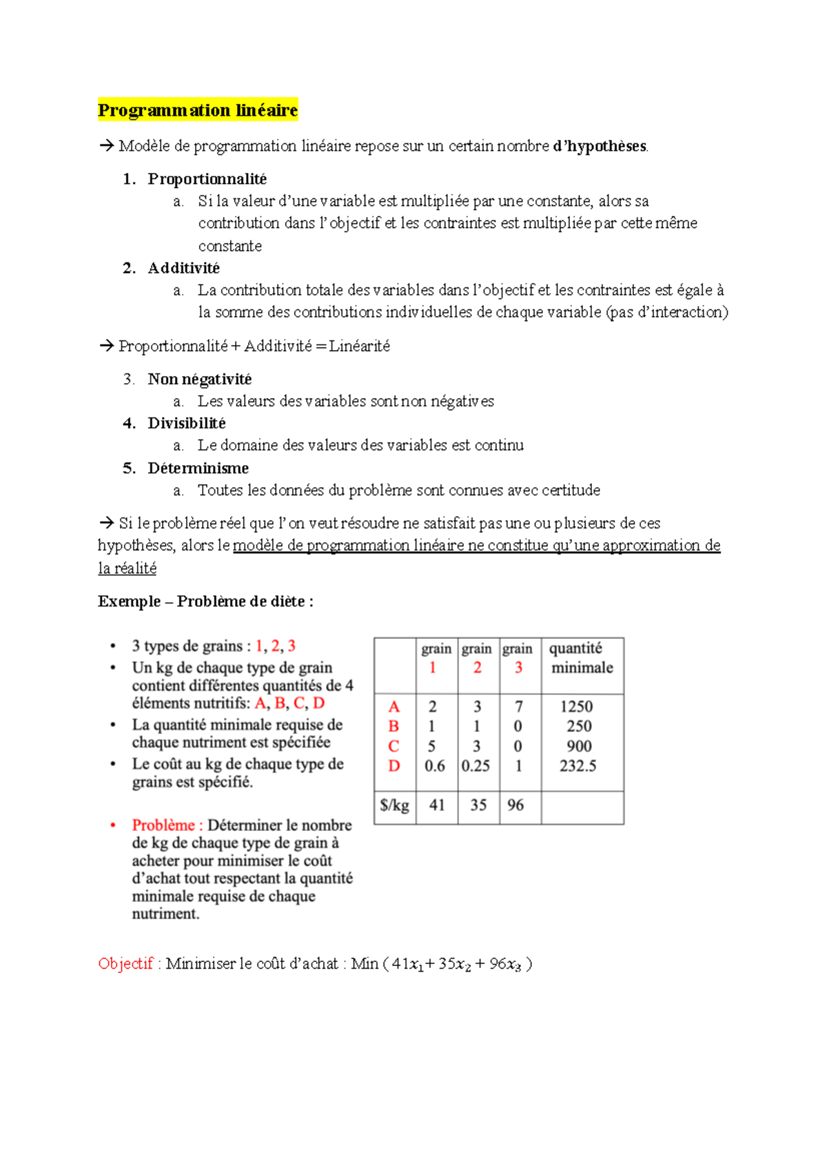 IFT1575 – Notes sur la Programmation Linéaire et le Simplexe - Studocu