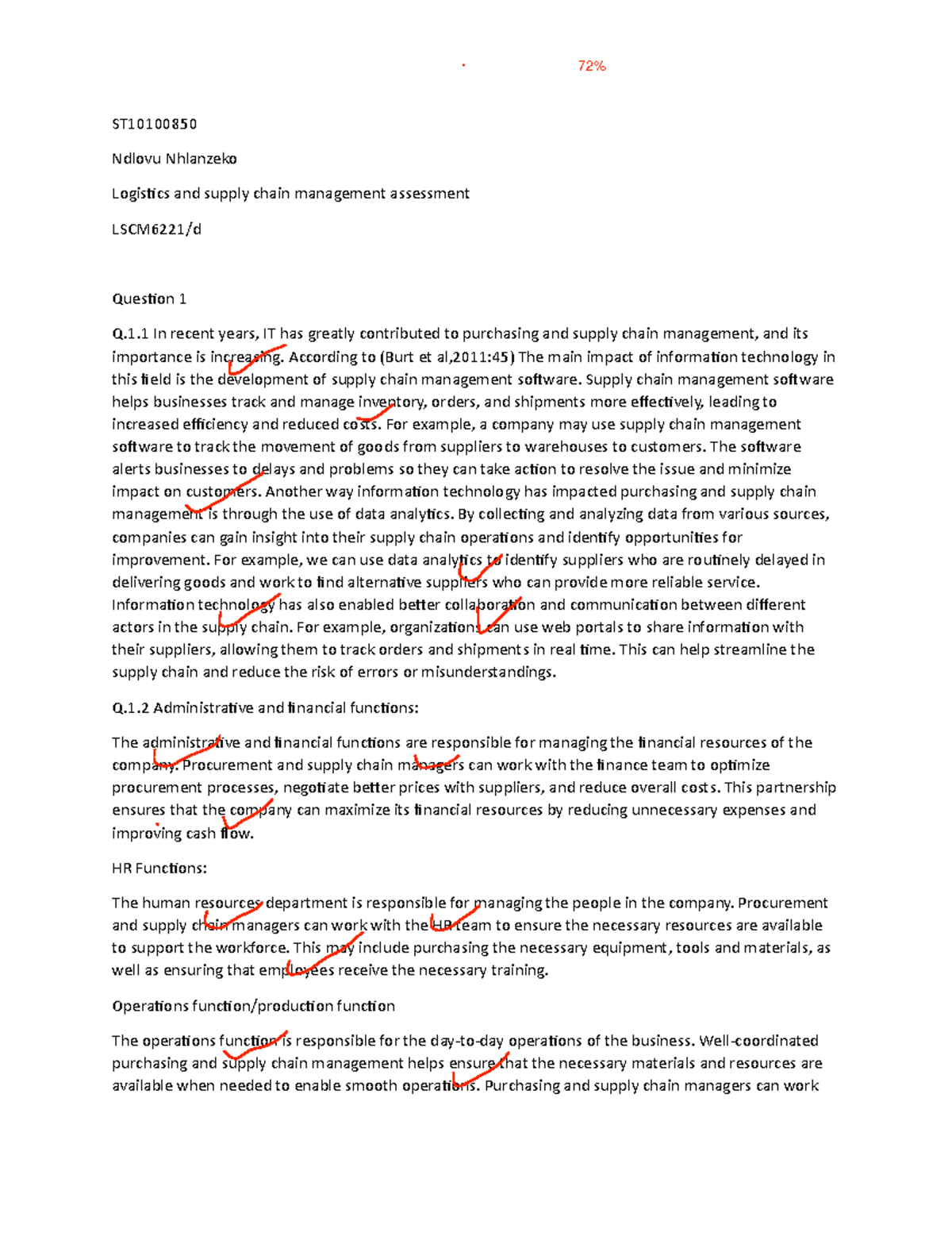 LSCM6221/d Logistics & Supply Chain Mgmt Assessment Insights - Studocu