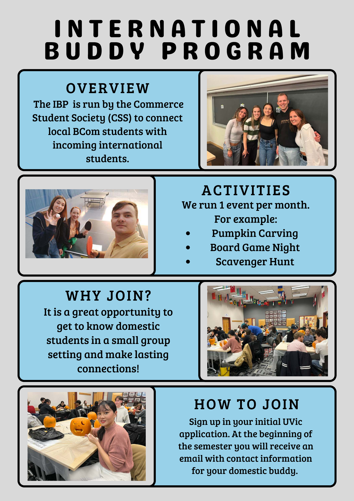 Gustavson International Buddy Program Brochure - The IBP is run by the ...