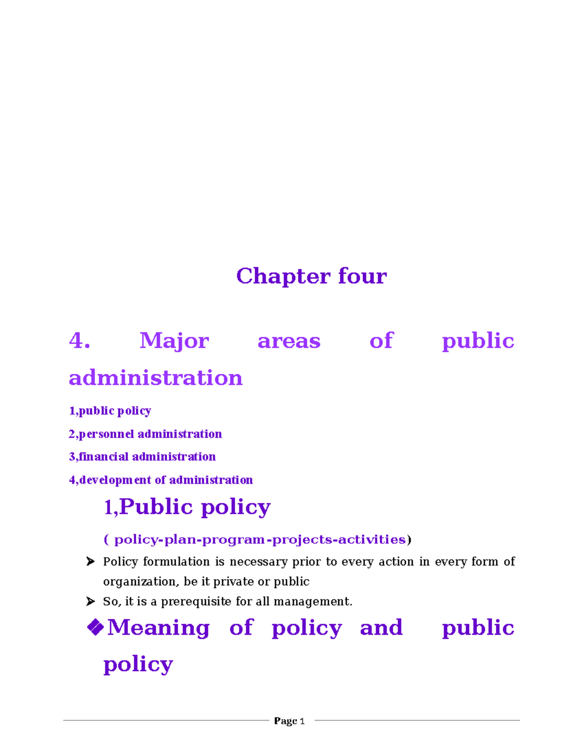 Public Administration Chapter 4 Overview and Key Concepts - Studocu