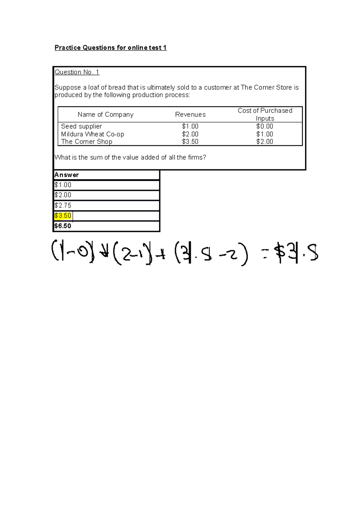 Practice Exam 2 Questions - ECON 101 February 2018 - Studocu