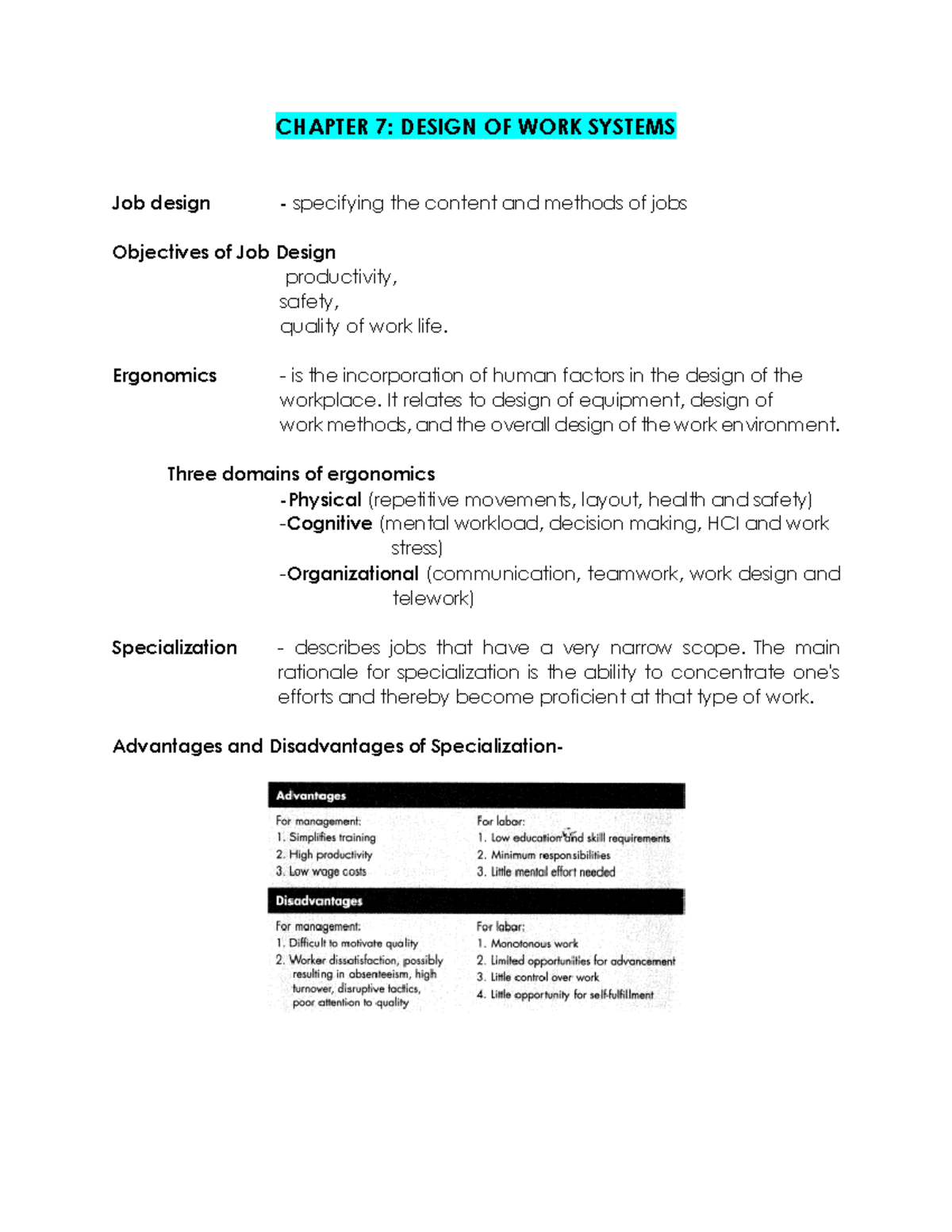 MGT 303 - Final Exam Reviewer: Work Systems Design & Location Planning ...