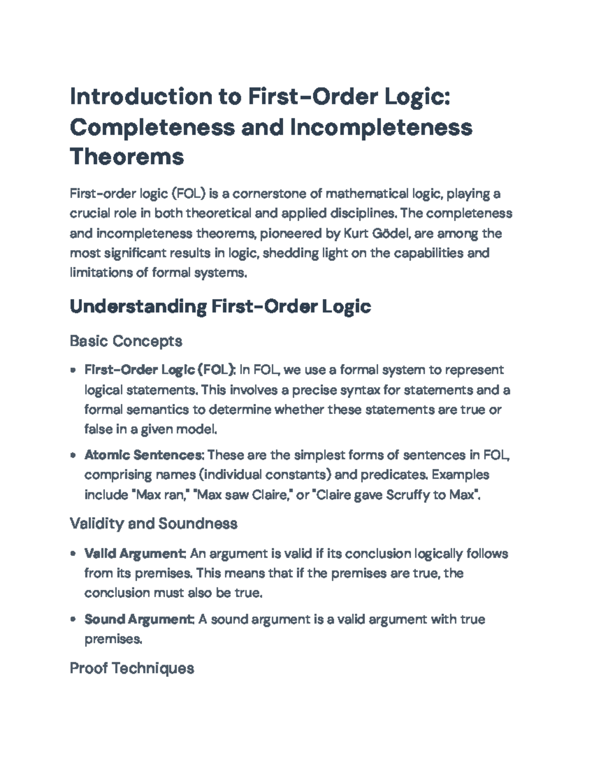 First-Order Logic: Completeness & Incompleteness Theorems Explained ...