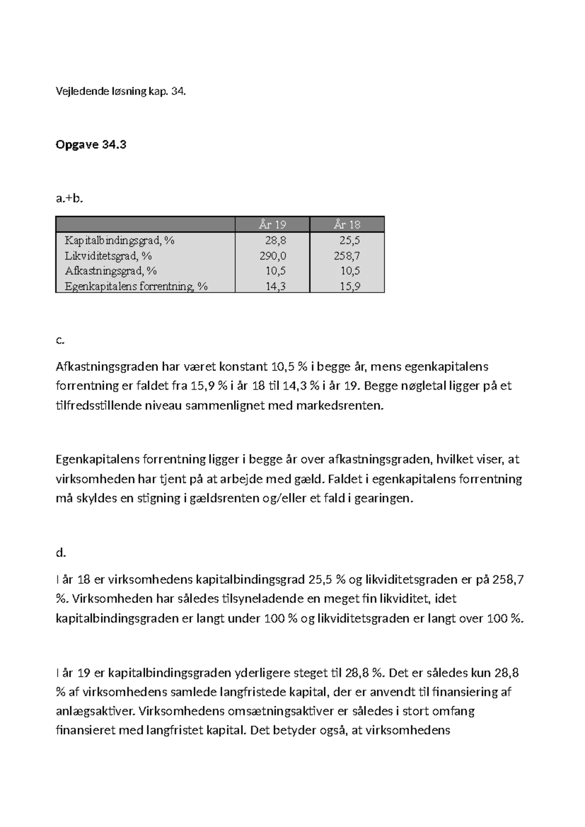 Vejledende Løsning til Virksomhedsøkonomi A - Maj 2024 (Terminsprøve ...