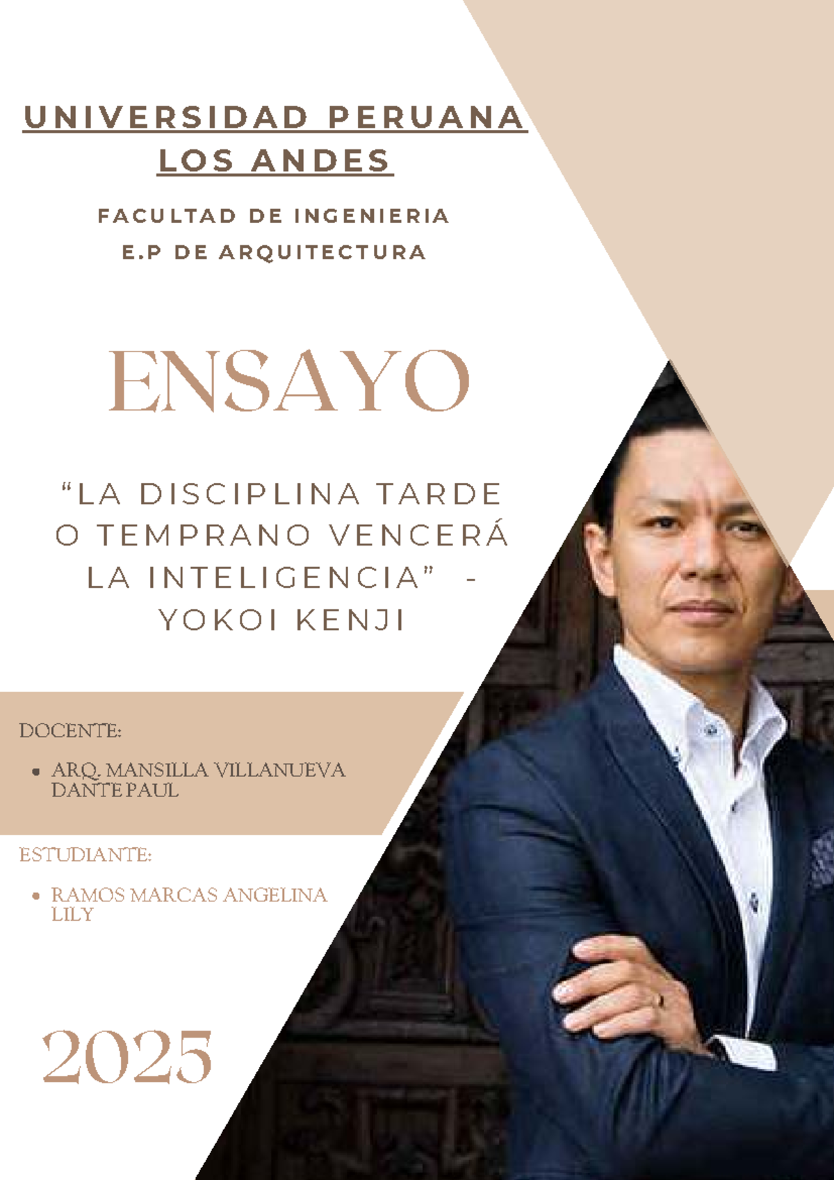 Ensayo: Disciplina y Éxito según Yokoi Kenji - E.P. Arquitectura 2025 ...