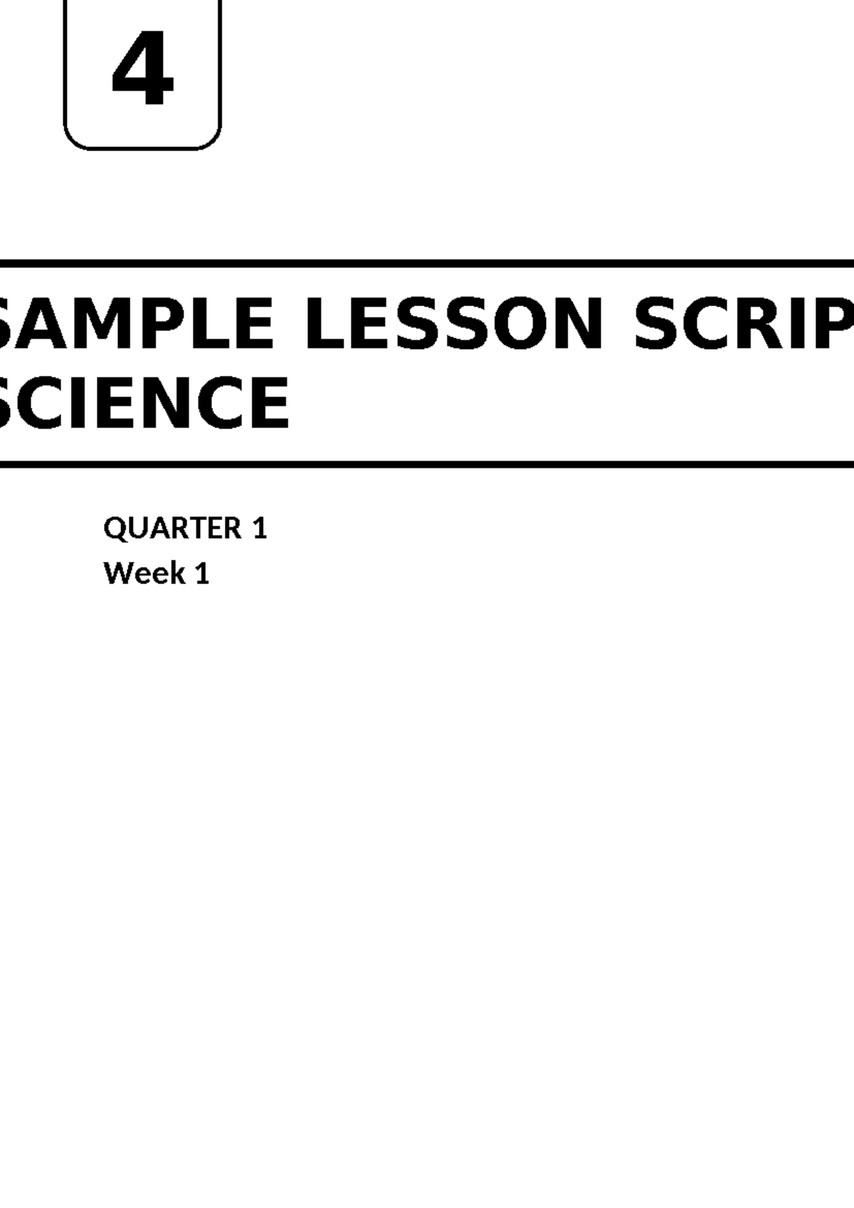 Lesson Script: Science 4 Health Q1-Wk1 - The Impact of Inventions on ...