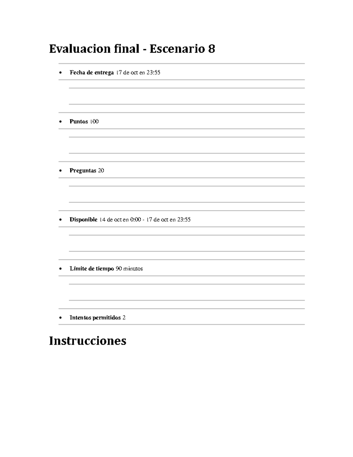 Evaluación Final RSE - Escenario 8 (Fecha de entrega: 17 oct) - Studocu