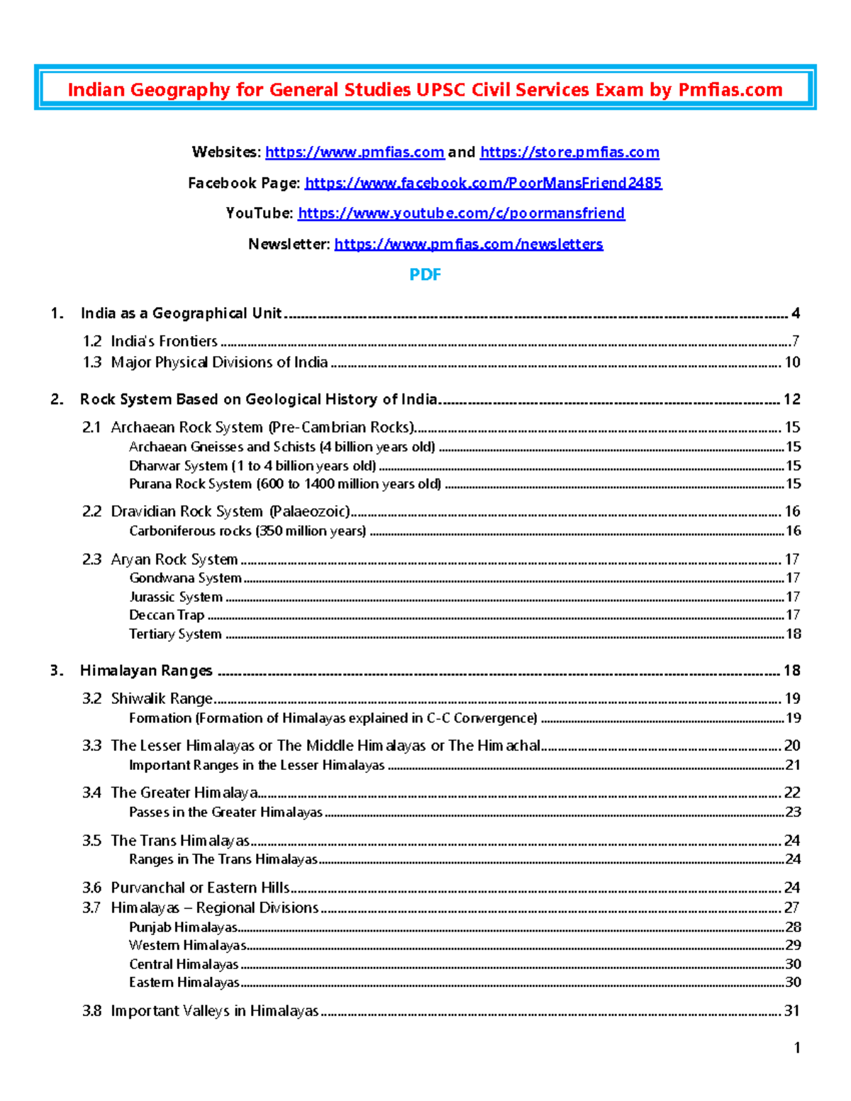 Indian Geography for General Studies: UPSC Civil Services Exam Notes ...