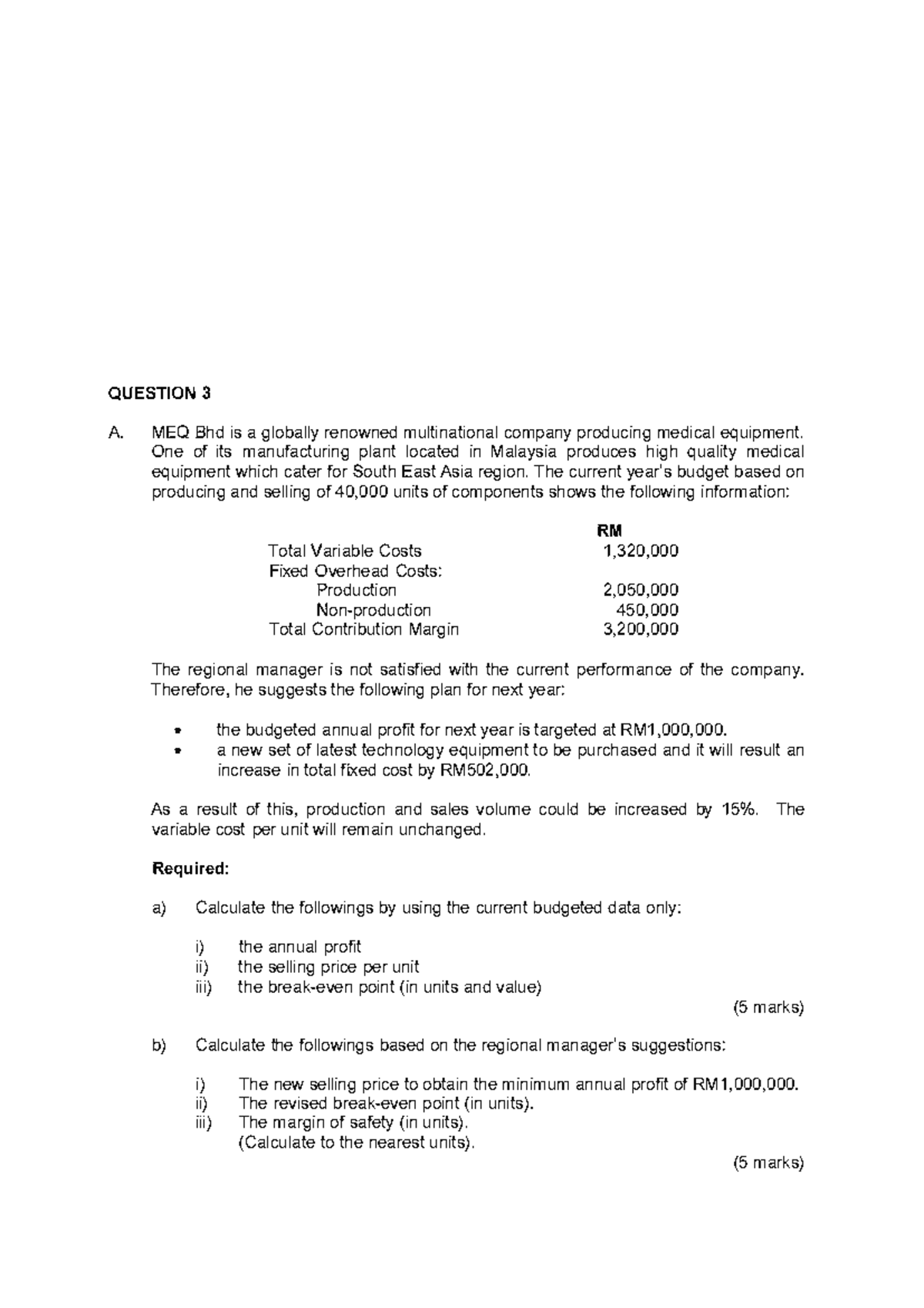 MAF 451 COSTS AND MANAGEMENT ACCOUNTING TUTORIAL: PROCESS COSTING Q&A -  Studocu