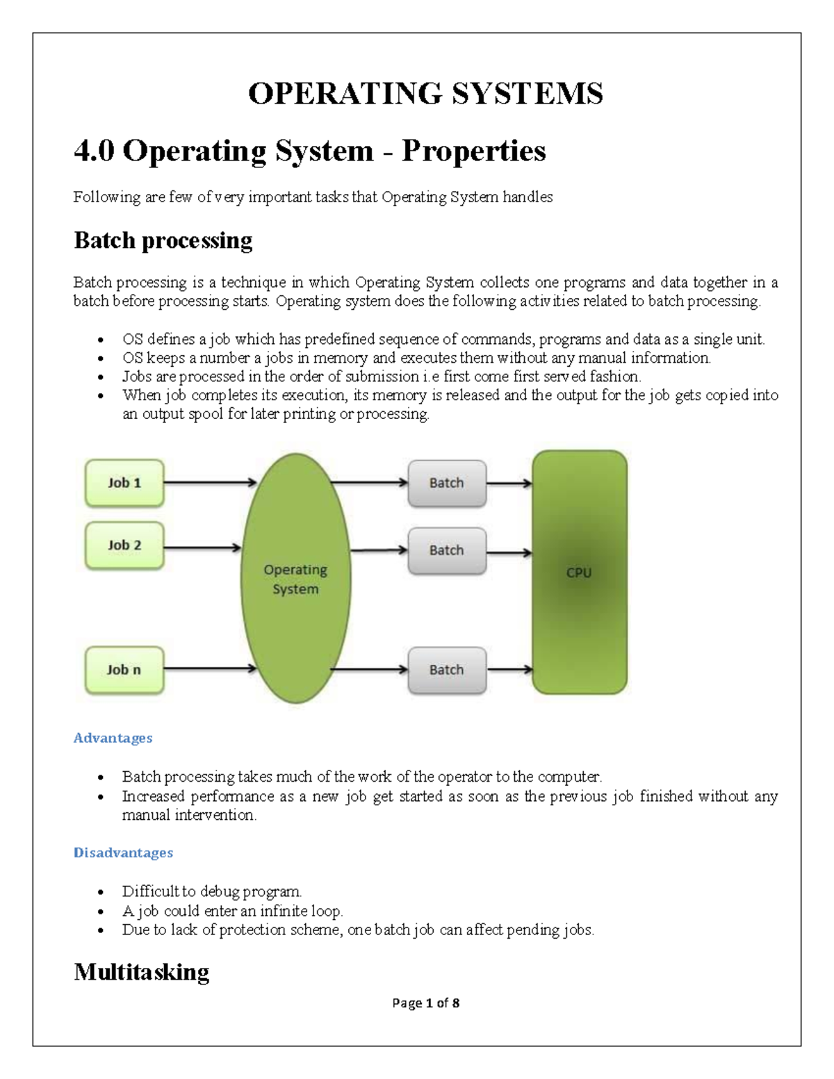 OS Lesson 3 & 4: Key Properties of Operating Systems - Studocu