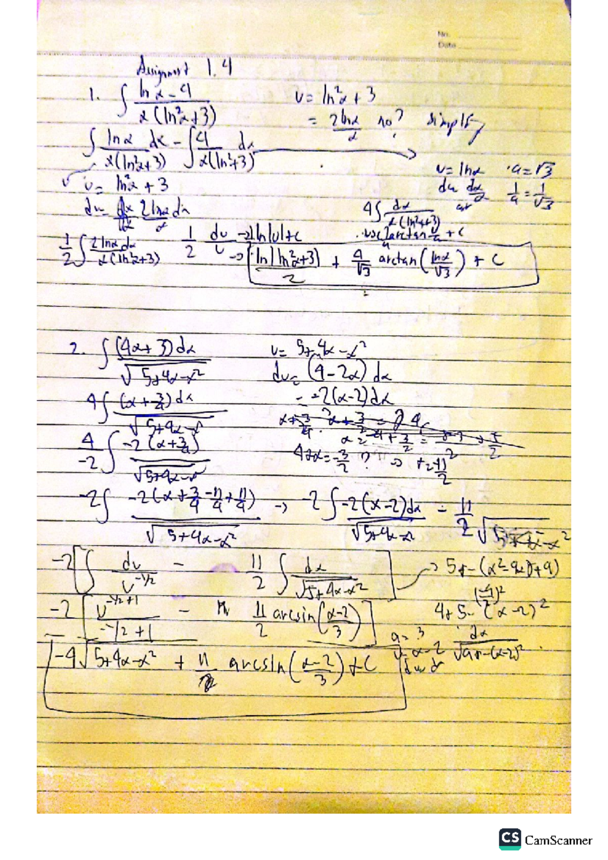SUpe aisggnment 1 - INTEGRATION OF INVERSE TRIG AND LOGARITHMIC ...