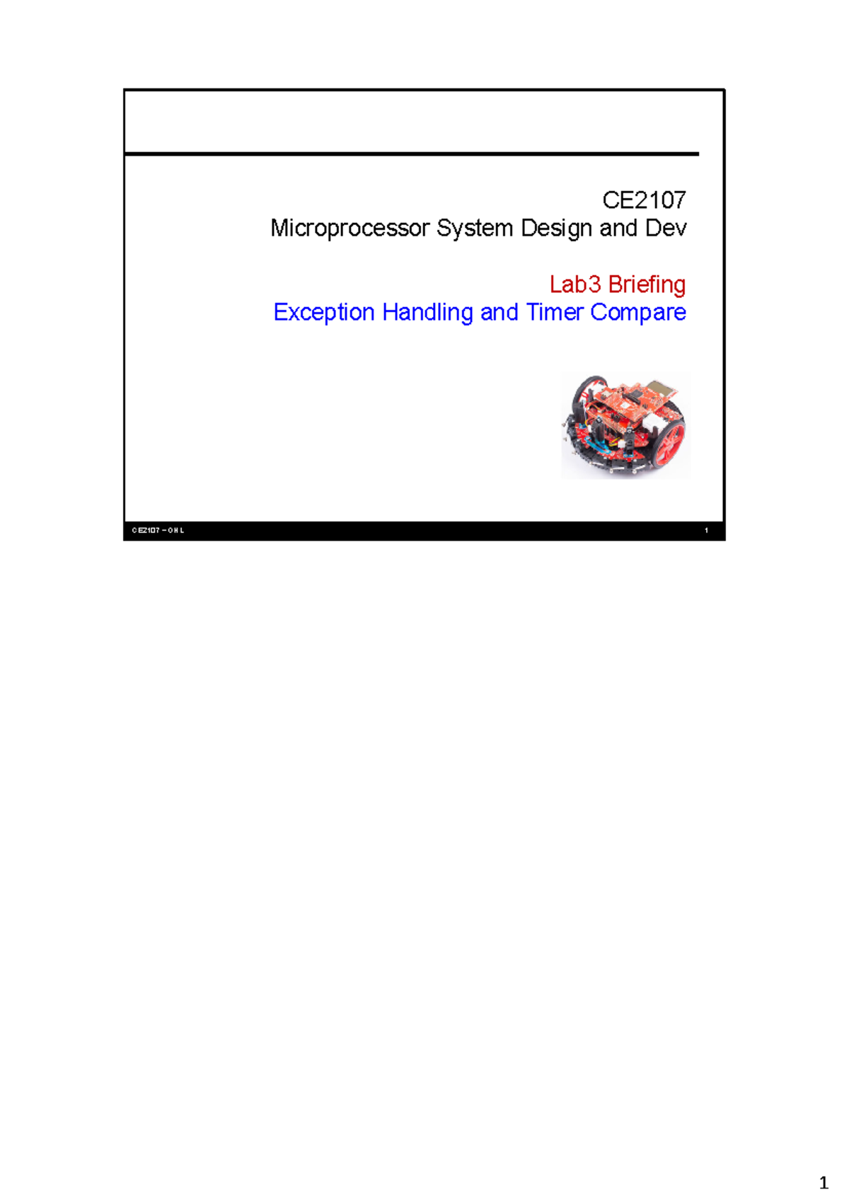 CE2107 Lab3 Briefing: Exception Handling & Timer Compare in ...