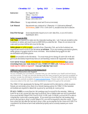 Mg Olabreportgentile - Lab report for MgO lab - CHM 113 Introduction ...