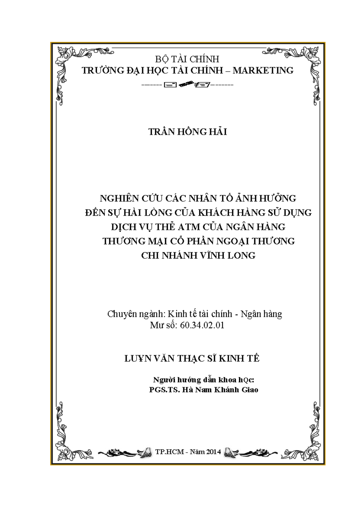 Nghien CU CAC NHAN T NH HNG DN S - BỘ TÀI CHÍNH TRƯỜNG ĐẠI HỌC TÀI ...