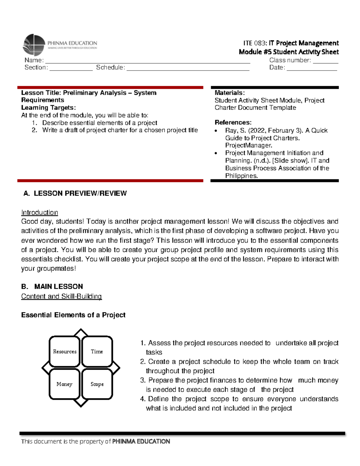 SAS-ITE083 DAY05: Lesson on Preliminary Analysis & System Requirements ...