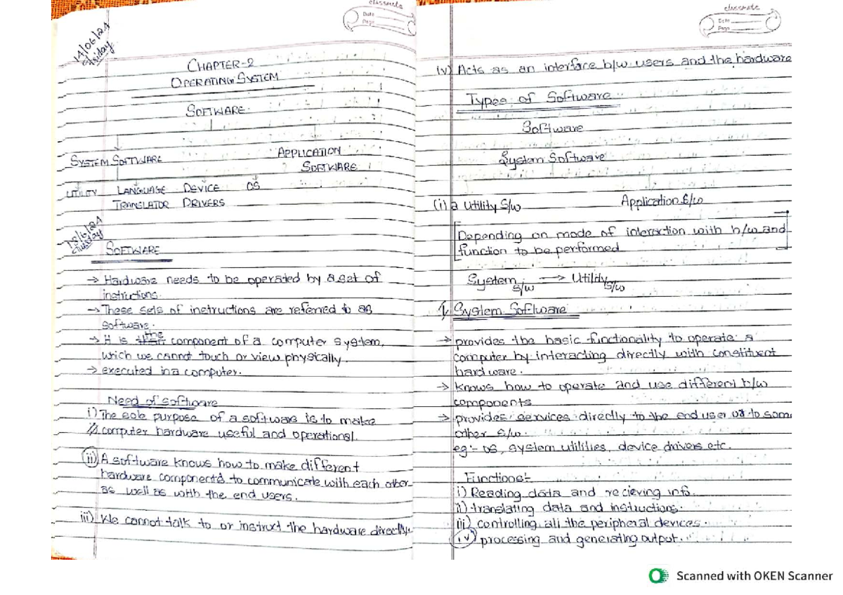 Operating System CS 11: Comprehensive Study Notes - Studocu